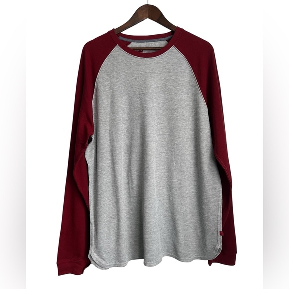 Levi's Gray and Burgundy Long Sleeve Shmoe Tee XXL - NWT - Picture 1 of 7